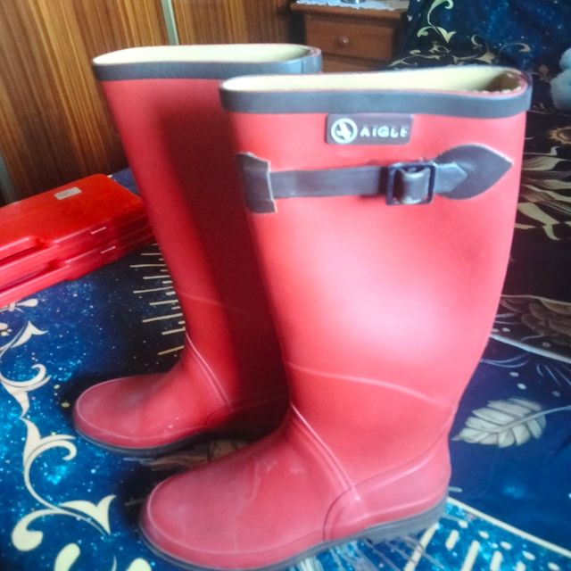 Botas Aigle rojas mujer