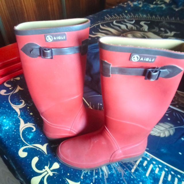 Botas Aigle rojas mujer