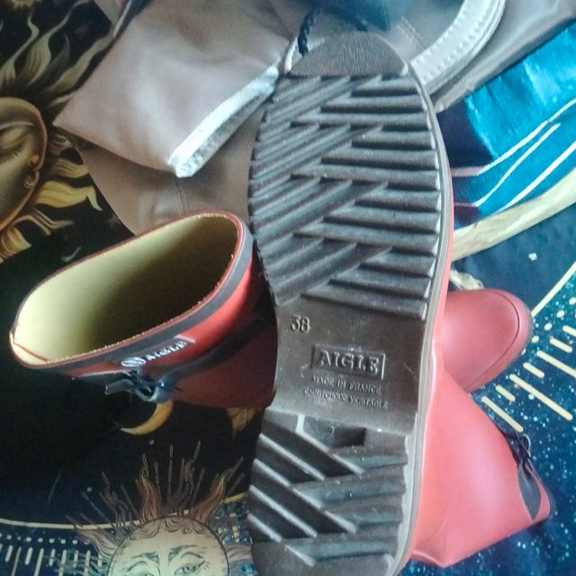 Botas Aigle rojas mujer