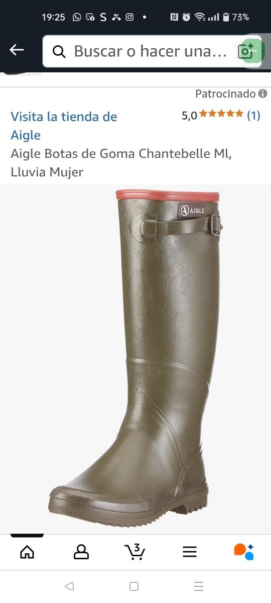 Botas Aigle rojas mujer