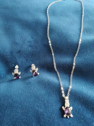Colgante y pendientes tortuga 