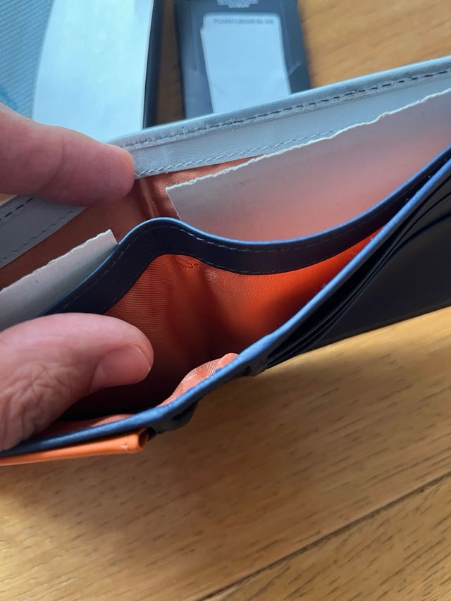 Portafoglio nuovo Piquadro blu e grigio