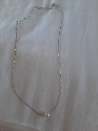 Gargantilla plata perla