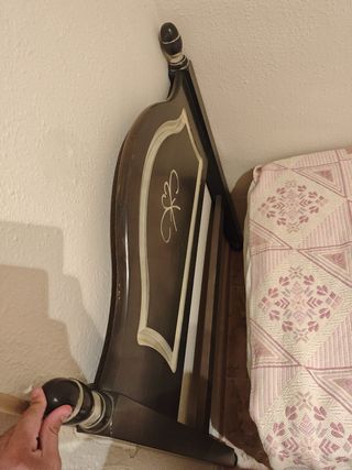 Cabecero cama + mesita + silla - Madera