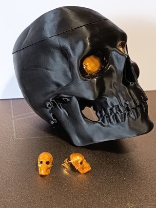 Orecchini teschio dorati