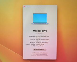 PORTÁTIL MACBOOK PRO 16 A2141 i7/16GB/512GB #20