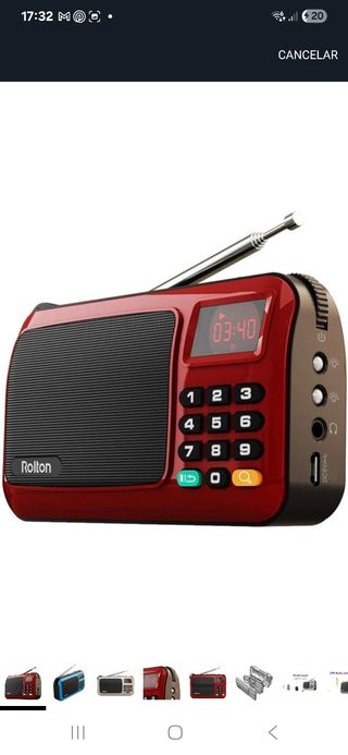 Radio transistor FM, Bluetooth con batería litio