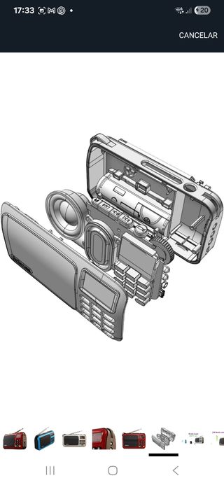 Radio transistor FM, Bluetooth con batería litio
