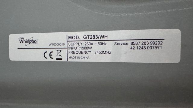 Microondas Whirlpool GT283WH - 30L