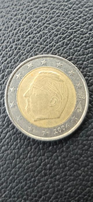 Moneda de Belgica de 2 Euro del 2004.