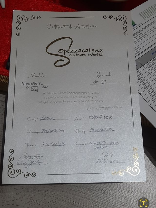 Chitarra elettr. Dodicaster Custom Dodi Battaglia