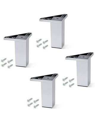 EMUCA - Pies para Muebles de plástico Gris Metaliz