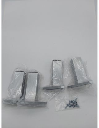 EMUCA - Pies para Muebles de plástico Gris Metaliz