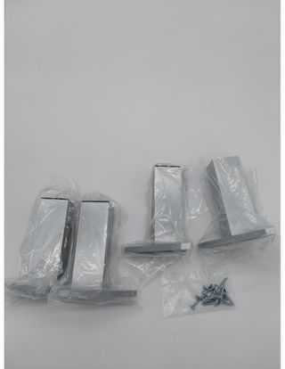 EMUCA - Pies para Muebles de plástico Gris Metaliz
