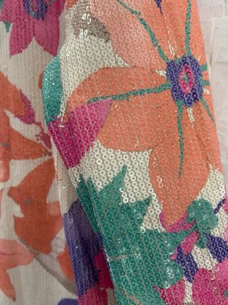 Vestido Zara flores microlentejuelas