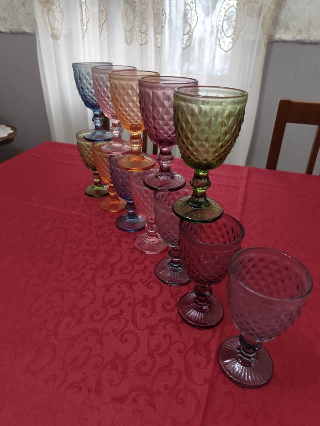 Set 12 bicchieri e 12 calici per acqua vino