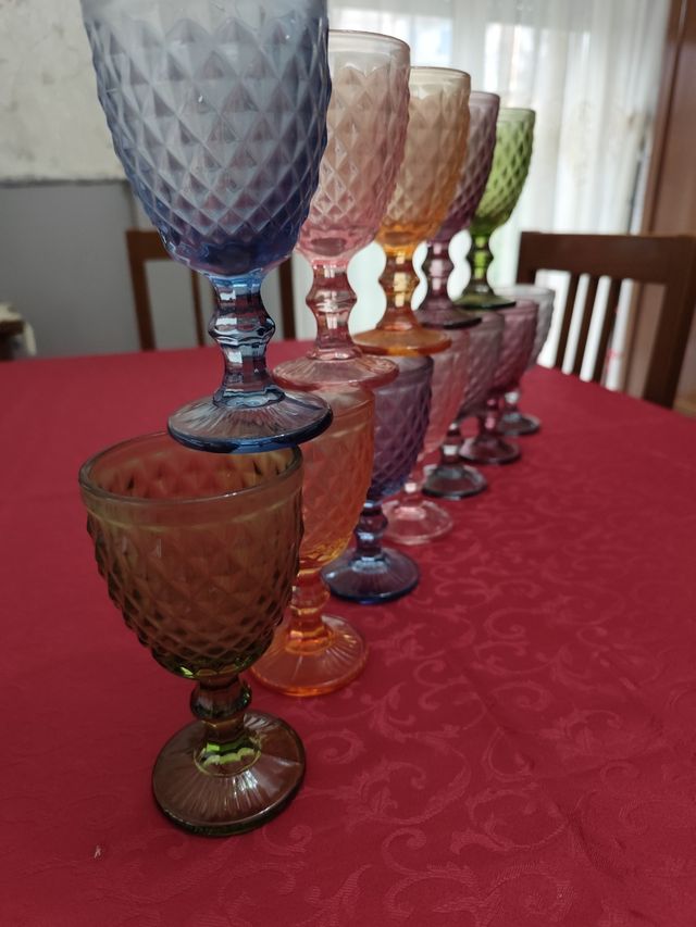 Set 12 bicchieri e 12 calici per acqua vino