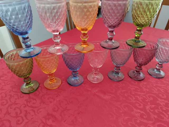 Set 12 bicchieri e 12 calici per acqua vino