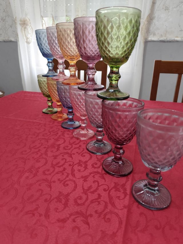 Set 12 bicchieri e 12 calici per acqua vino