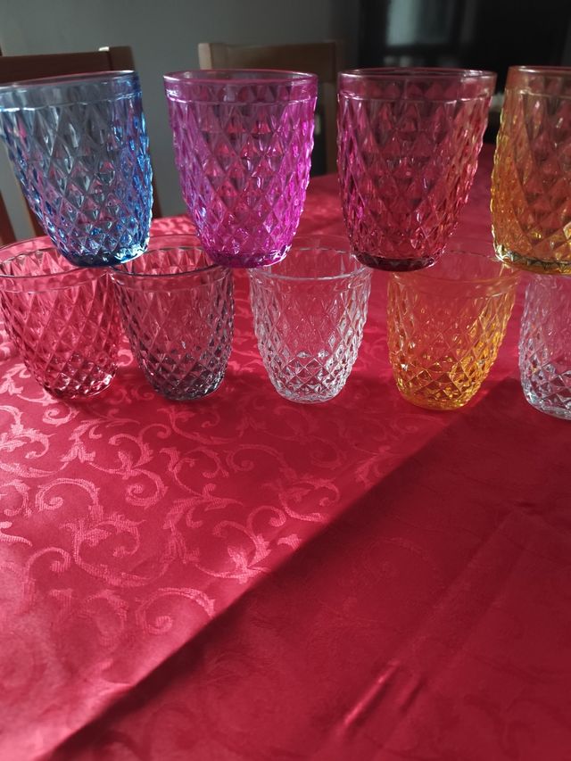 Set 12 bicchieri e 12 calici per acqua vino