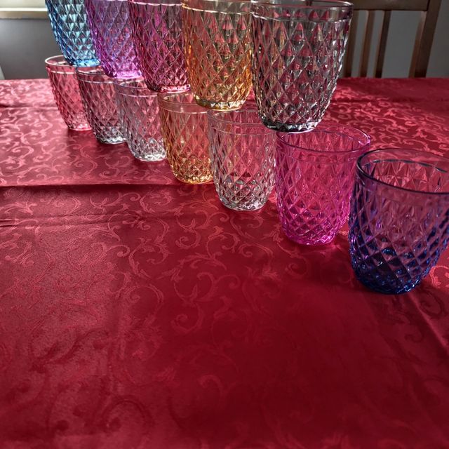 Set 12 bicchieri e 12 calici per acqua vino