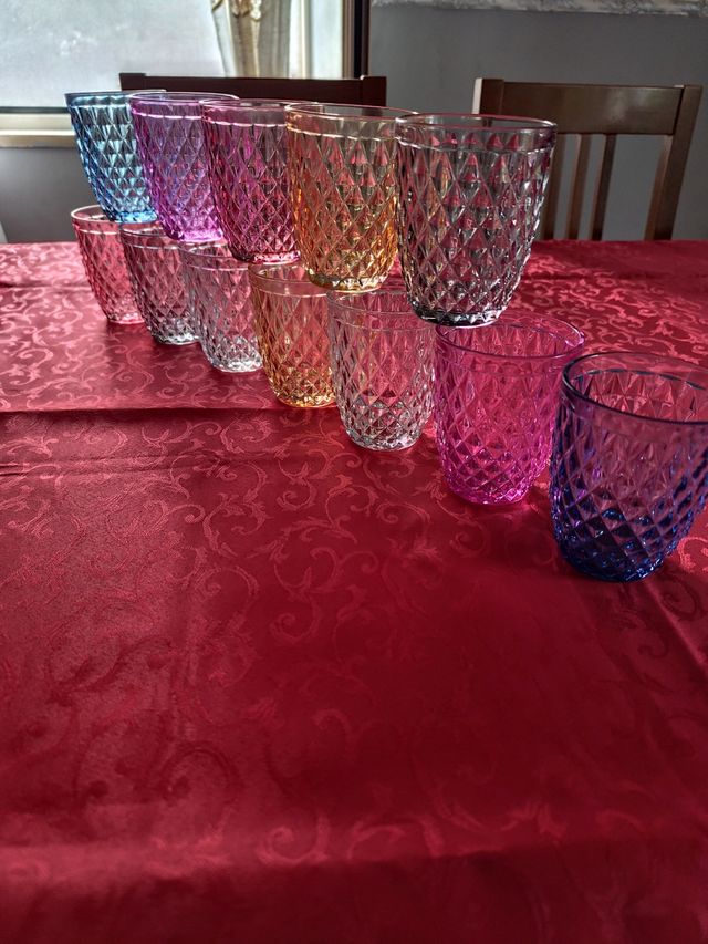 Set 12 bicchieri e 12 calici per acqua vino