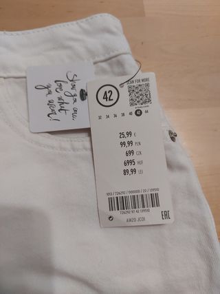 Falda vaquera blanca - Talla XL (42)