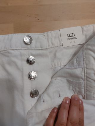 Falda vaquera blanca - Talla XL (42)