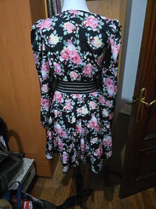 Vestido floral verano negro