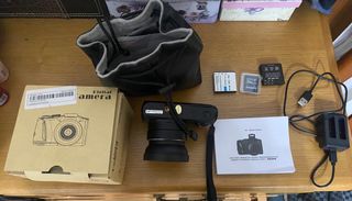 Cámara digital 4K UHD negra