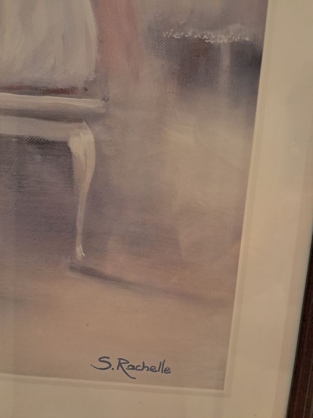 Lote de 2 cuadros de S.Rachelle (Piano)