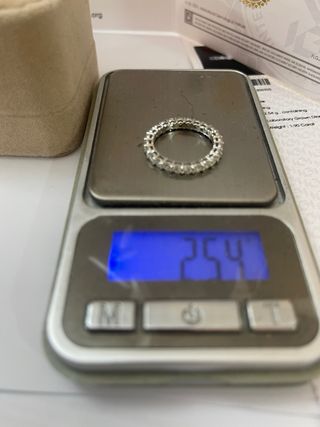Anillo Eternidad 14k - 1.90 ct Diamantes CVD ,IGI 