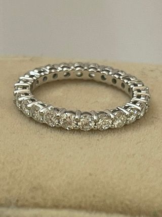 Anillo Eternidad 14k - 1.90 ct Diamantes CVD ,IGI 