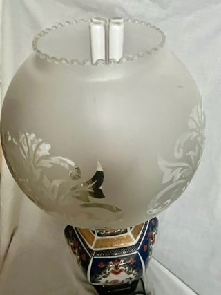Lampara sobremesa de porcelana China vintage 