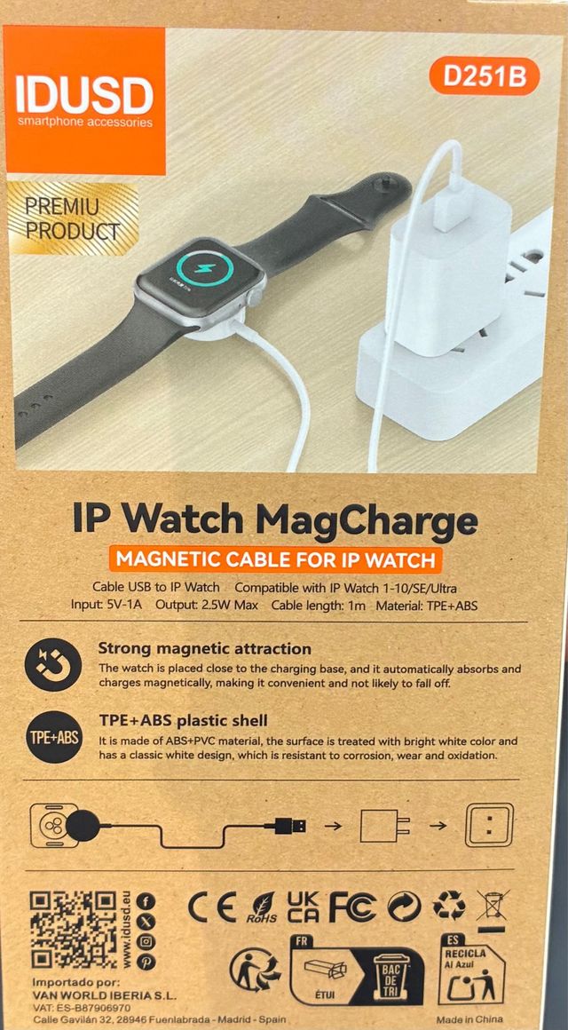 Cable Magnético IDUSD IP Watch