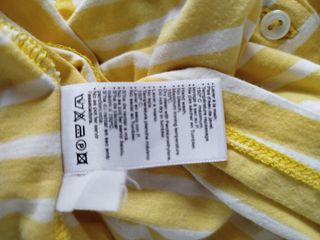 Camiseta Lacoste rayas amarilla-blanca