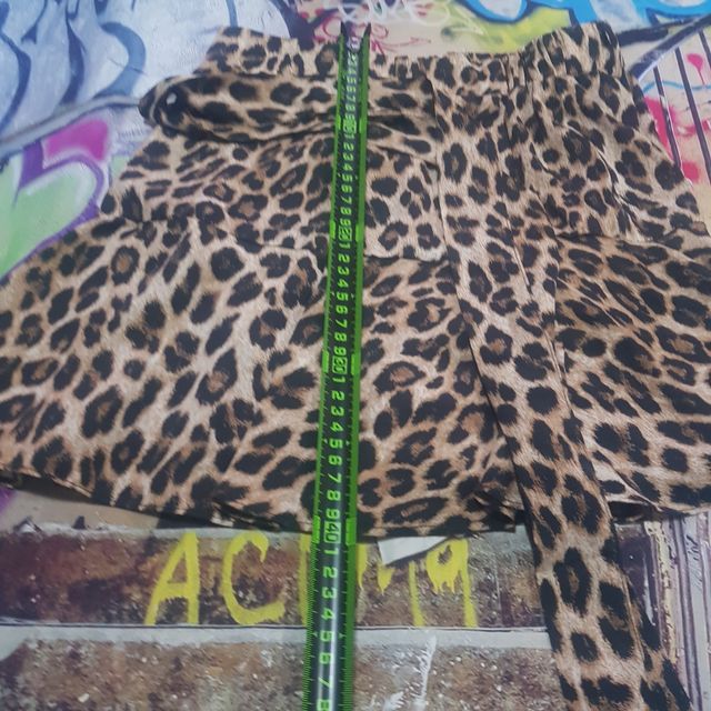 Mini falda leopardo - marrón y negro