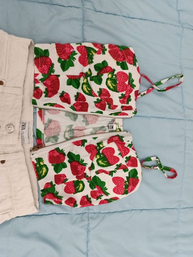 Conjunto top y falda vaquera