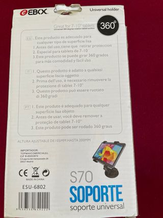 Soporte universal tablet 7-10” | Nuevo en caja | 3
