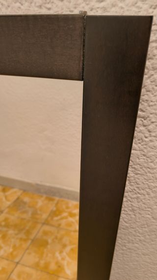 Espejo grande marco de madera oscuro