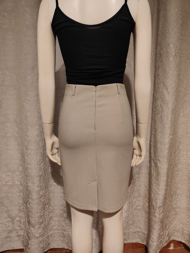 Falda casual beige