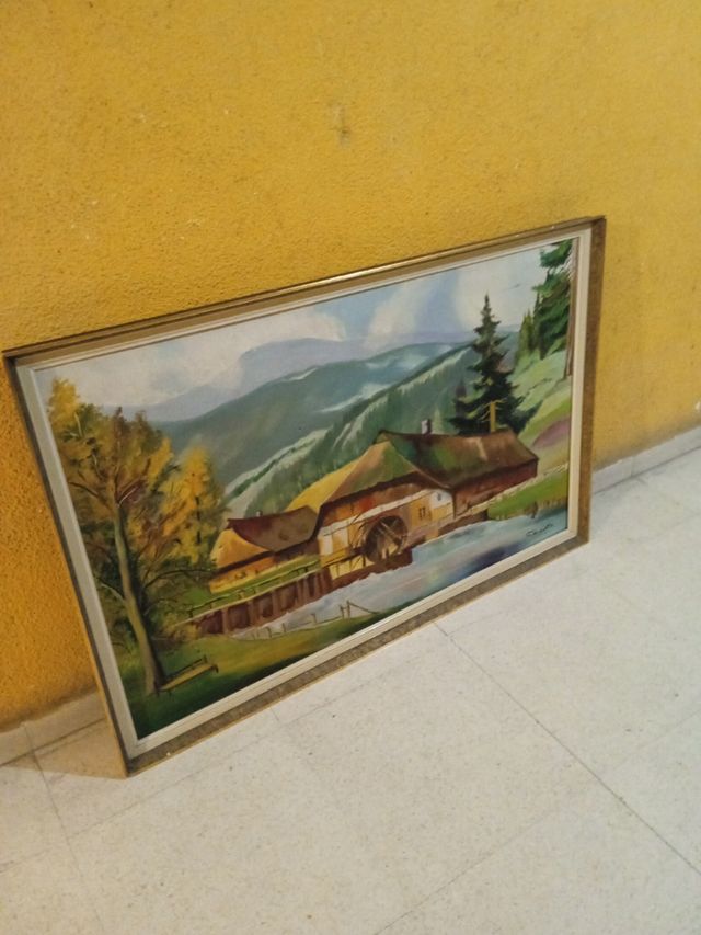 Pintura de paisagem - Moinho