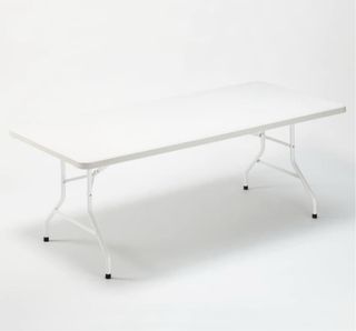 Tavolo pieghevole da giardino bianco