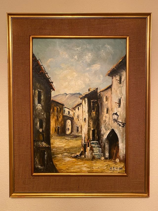 Cuadro al óleo, paisaje