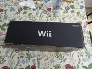 Wii negra caja vacía ,intrucciones