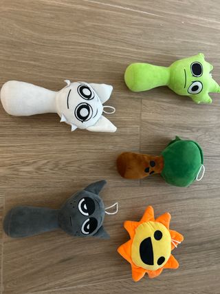 5 peluches sprunki por pack

