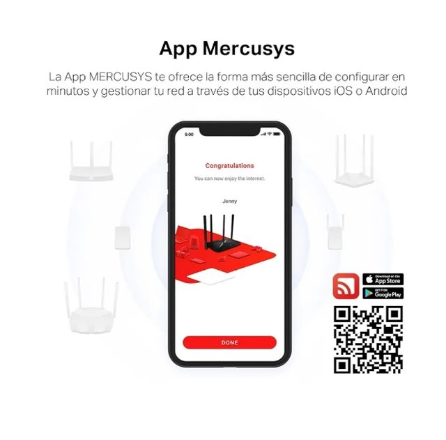 Repetidor Wi-Fi Mercusys MW300RE N300Mbps