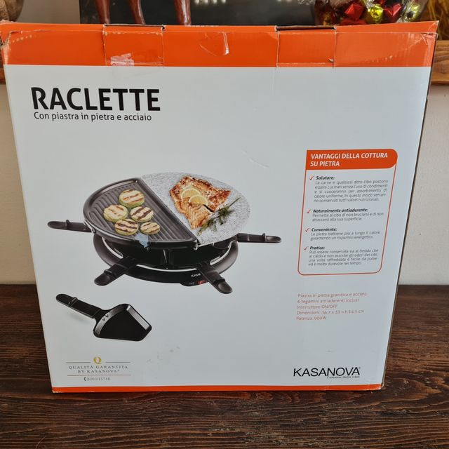 Raclette Kasanova 900W - Griglia pietra