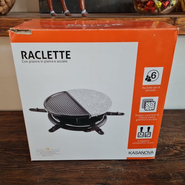 Raclette Kasanova 900W - Griglia pietra