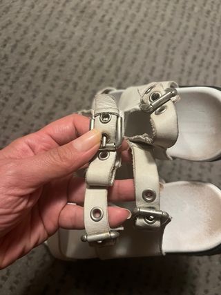 Sandalias piel blancas - nº 38